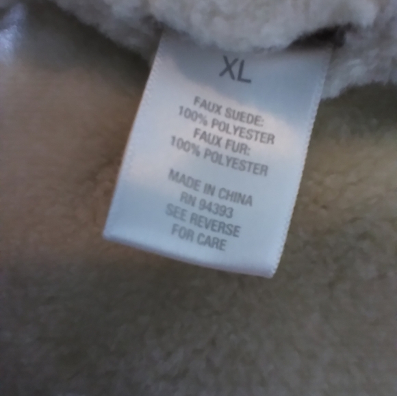 Westport 1962 long faux suede faux fur vest brown pockets XL - Picture 9 of 12